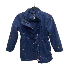 Joules kids Marley coat multi star print size 8yr missing hood